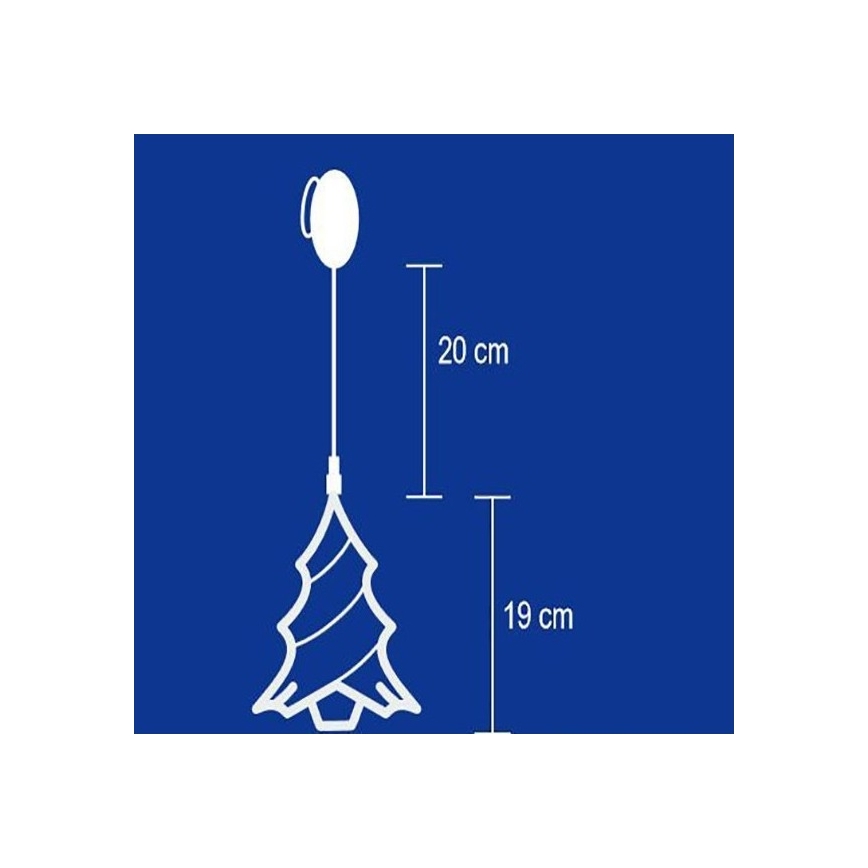 Decoración para ventana 8xLED/3xAA