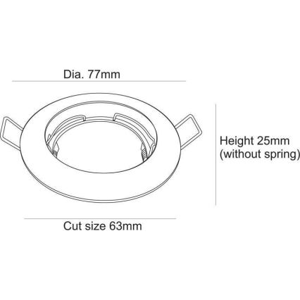 Deko-Light 120017 - Lámpara empotrada RUND 1xGU5,3-MR16/35W/12V blanco