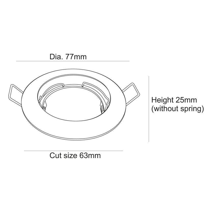 Deko-Light 120017 - Lámpara empotrada RUND 1xGU5,3-MR16/35W/12V blanco