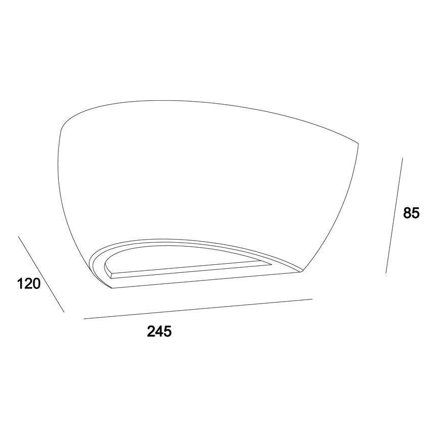 Deko-Light 341179 - Aplique NETITO 1xE14/25W/230V concreto
