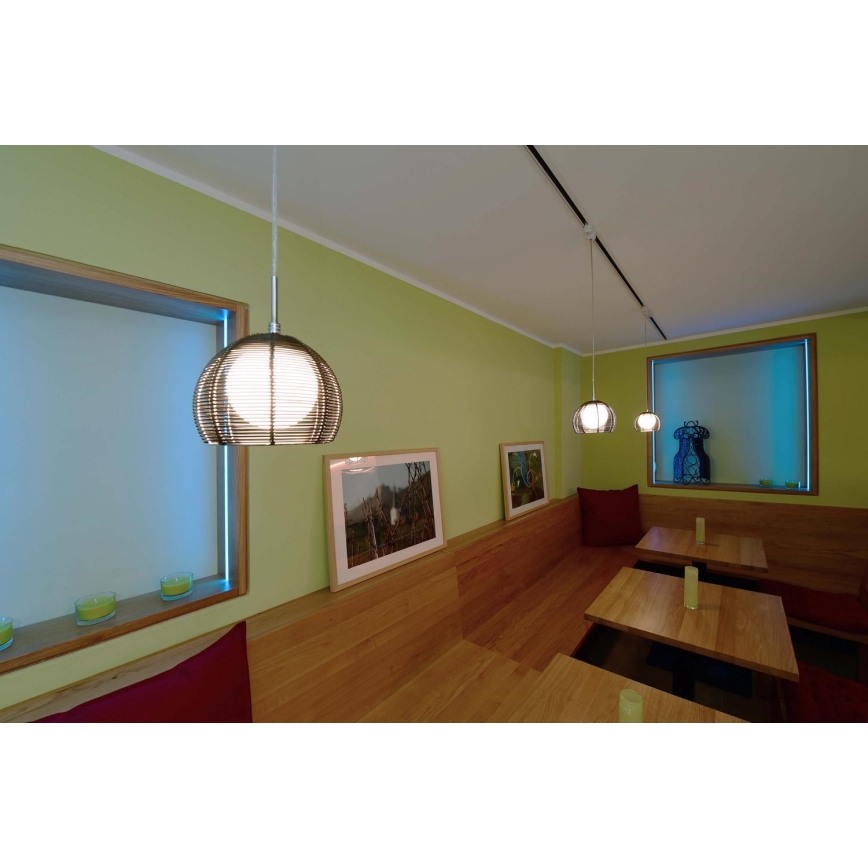Deko-Light 342029 - Lámpara colgante FILO 1xG9/40W/230V diá. 16 cm plata