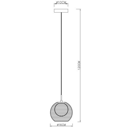 Deko-Light 342029 - Lámpara colgante FILO 1xG9/40W/230V diá. 16 cm plata