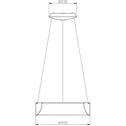 Deko-Light 342122 - Lámpara de araña LED regulable SCULPTORIS LED/27W/230V 3000K diá. 45 cm