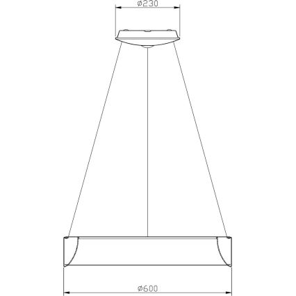 Deko-Light 342125 - Lámpara de araña LED regulable SCULPTORIS LED/27W/230V 4000K diá. 60 cm