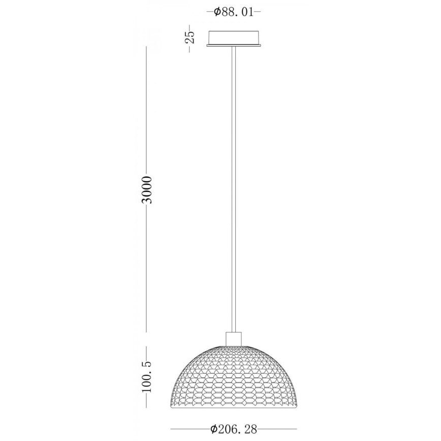 Deko-Light 342142 - Lámpara colgante BASKET 1xE27/40W/230V diá. 20 cm