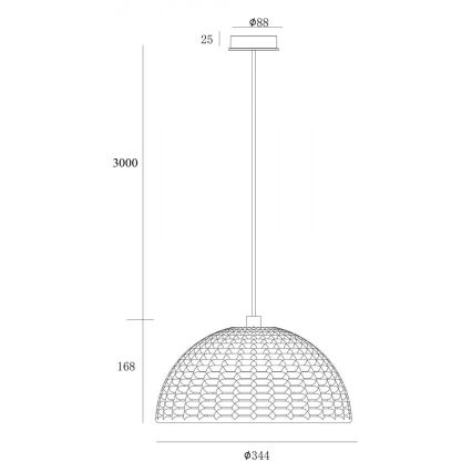 Deko-Light 342143 - Lámpara colgante BASKET 1xE27/40W/230V diá. 35 cm
