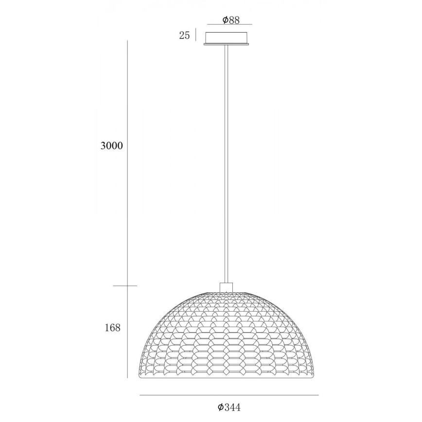 Deko-Light 342143 - Lámpara colgante BASKET 1xE27/40W/230V diá. 35 cm