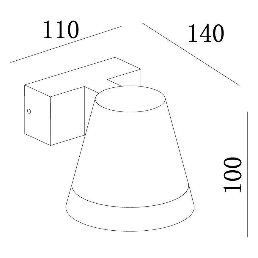Deko-Light 731076 - Aplique LED para exterior SERPENTIS LED/6,2W/230V IP54 negro