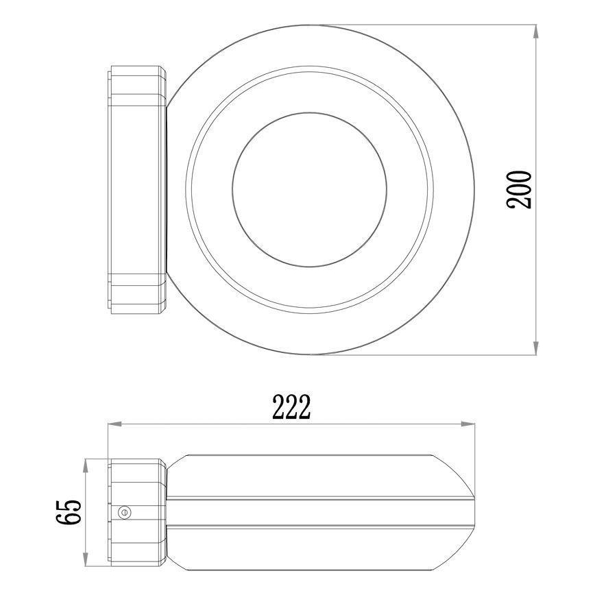 Deko-Light 731081 - Aplique LED para exterior MUSCAE LED/13W/230V IP54 antracita