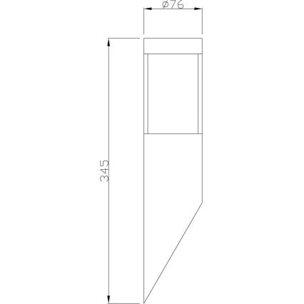 Deko-Light 731106 - Aplique de exterior PORRIMA 1xGU10/5W/230V IP44 cromo mate