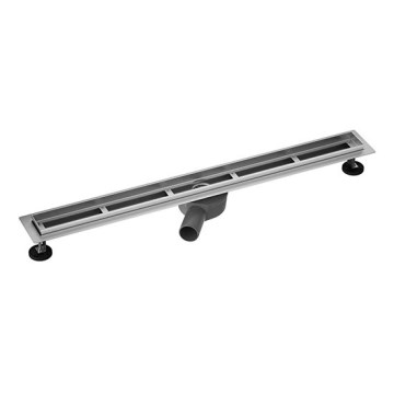 Desagüe lineal para ducha 95x7,6 cm plateado/gris