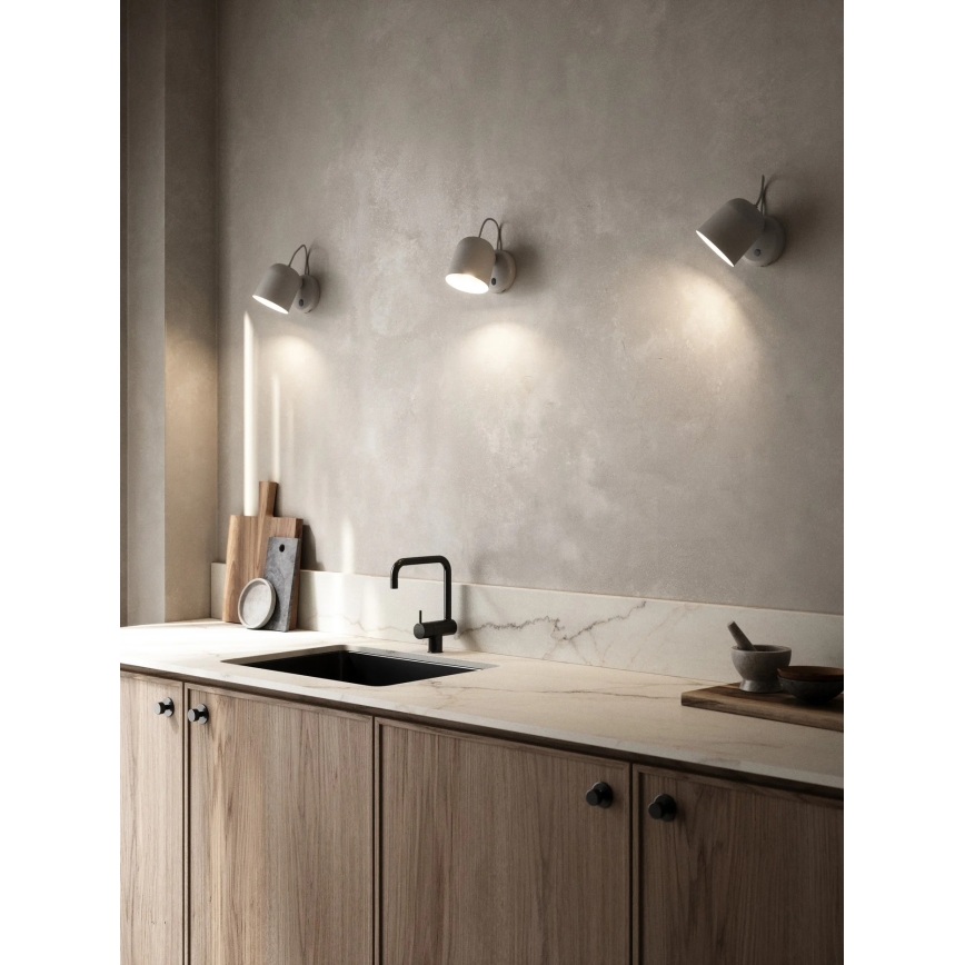 DFTP by Nordlux - Aplique de pared orientable con puerto USB ANGLE 1xGU10/25W/230V gris