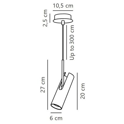 DFTP by Nordlux - Lámpara colgante MIB 1xGU10/8W/230V blanco