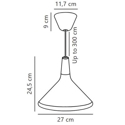 DFTP by Nordlux - Lámpara colgante NORI 1xE27/40W/230V