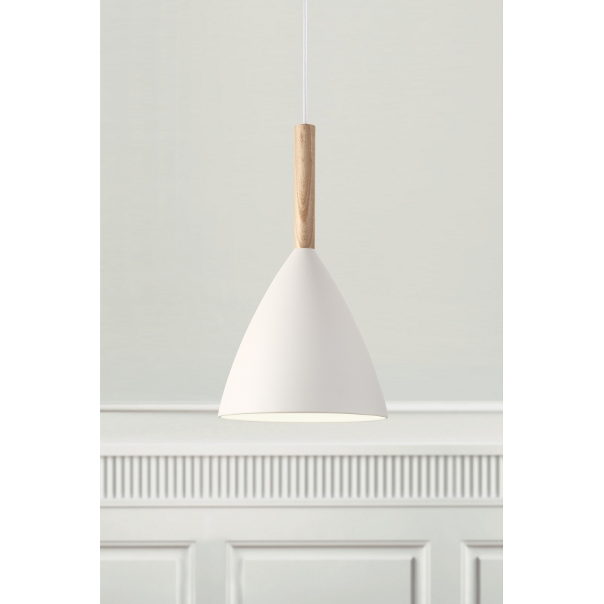 DFTP by Nordlux - Lámpara colgante PURE 1xE27/40W/230V diá. 20 cm blanco/ceniza