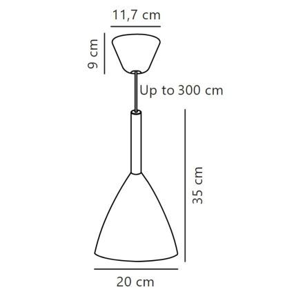 DFTP by Nordlux - Lámpara colgante PURE 1xE27/40W/230V diá. 20 cm blanco/ceniza