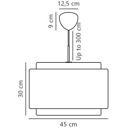 DFTP by Nordlux - Lámpara colgante TAKAI 1xE27/25W/230V