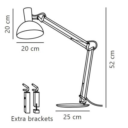 DFTP by Nordlux - Lámpara de mesa ARKI 1xE27/60W/230V negro