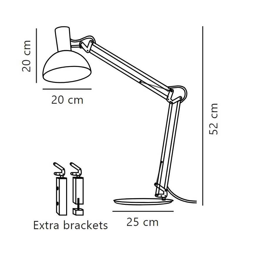 DFTP by Nordlux - Lámpara de mesa ARKI 1xE27/60W/230V negro