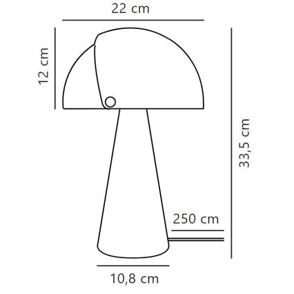 DFTP by Nordlux - Lámpara de mesa con pantalla regulable ALIGN 1xE27/25W/230V blanco