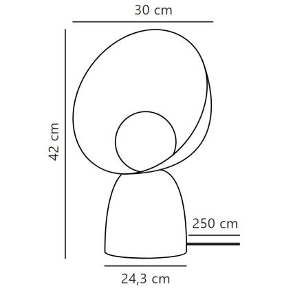 DFTP by Nordlux - Lámpara de mesa HELLO 1xE14/25W/230V negro
