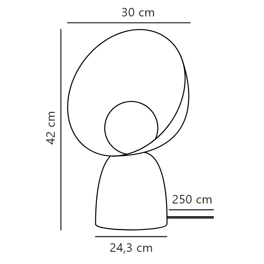 DFTP by Nordlux - Lámpara de mesa HELLO 1xE14/25W/230V negro