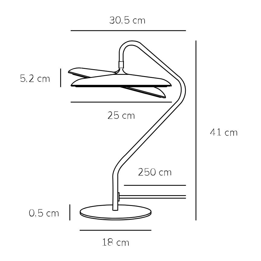 DFTP by Nordlux - Lámpara de mesa LED ARTIST LED/15W/230V negra
