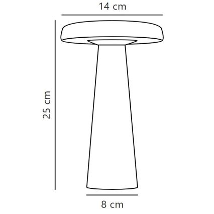DFTP by Nordlux - Lámpara de mesa LED regulable de exterior ARCELLO LED/2,8W/3,7V IP54