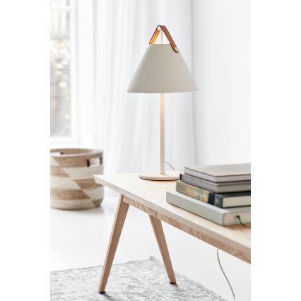DFTP by Nordlux - Lámpara de mesa STRAP 1xE27/40W/230V blanco