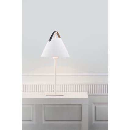 DFTP by Nordlux - Lámpara de mesa STRAP 1xE27/40W/230V blanco