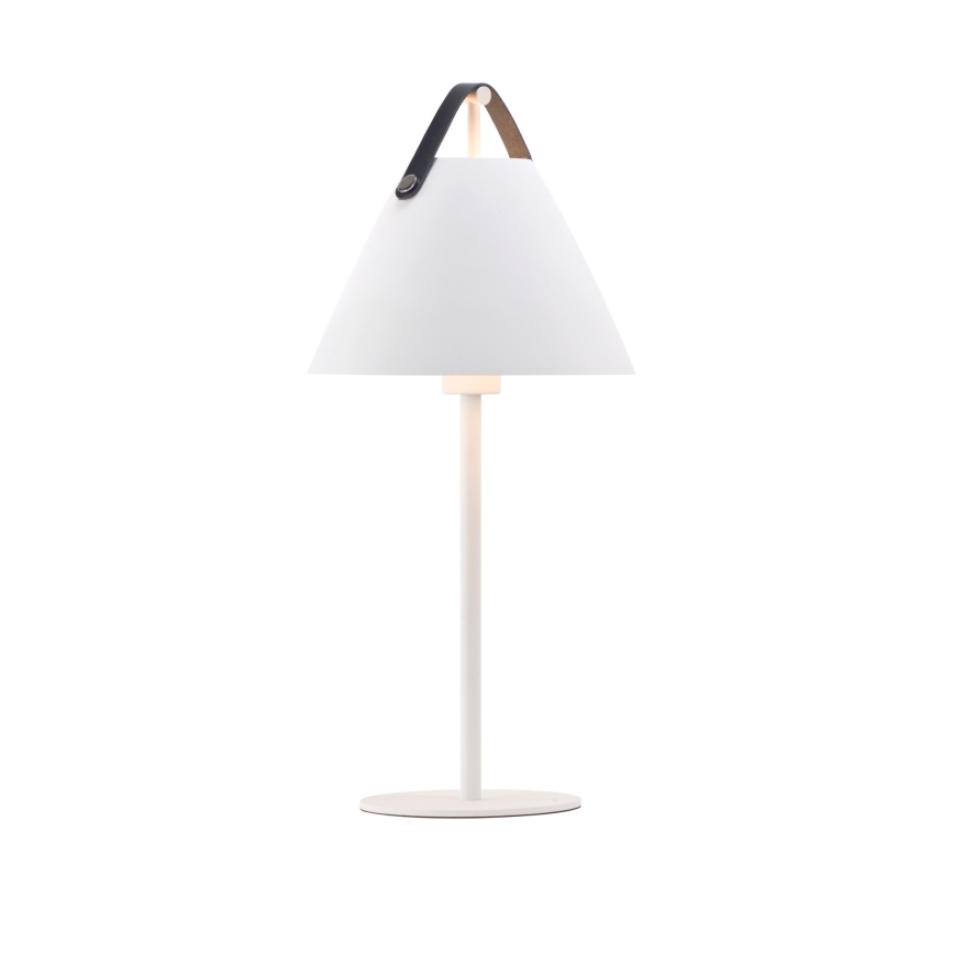 DFTP by Nordlux - Lámpara de mesa STRAP 1xE27/40W/230V blanco