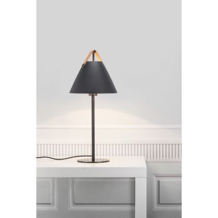 DFTP by Nordlux - Lámpara de mesa STRAP 1xE27/40W/230V negro