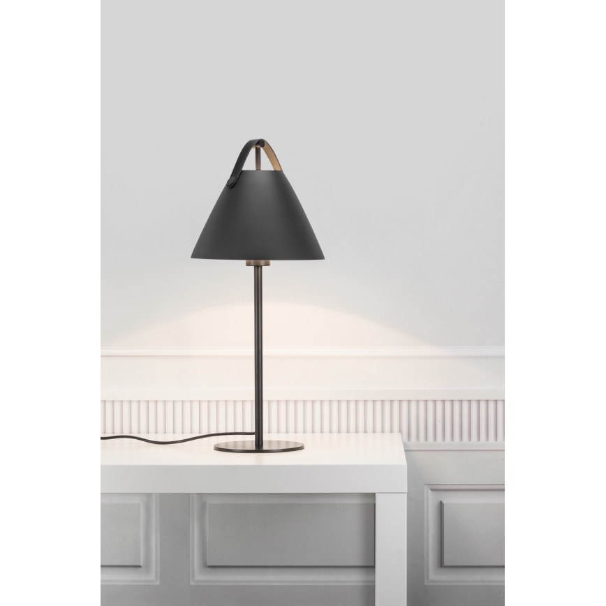 DFTP by Nordlux - Lámpara de mesa STRAP 1xE27/40W/230V negro