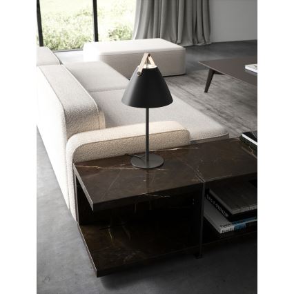 DFTP by Nordlux - Lámpara de mesa STRAP 1xE27/40W/230V negro