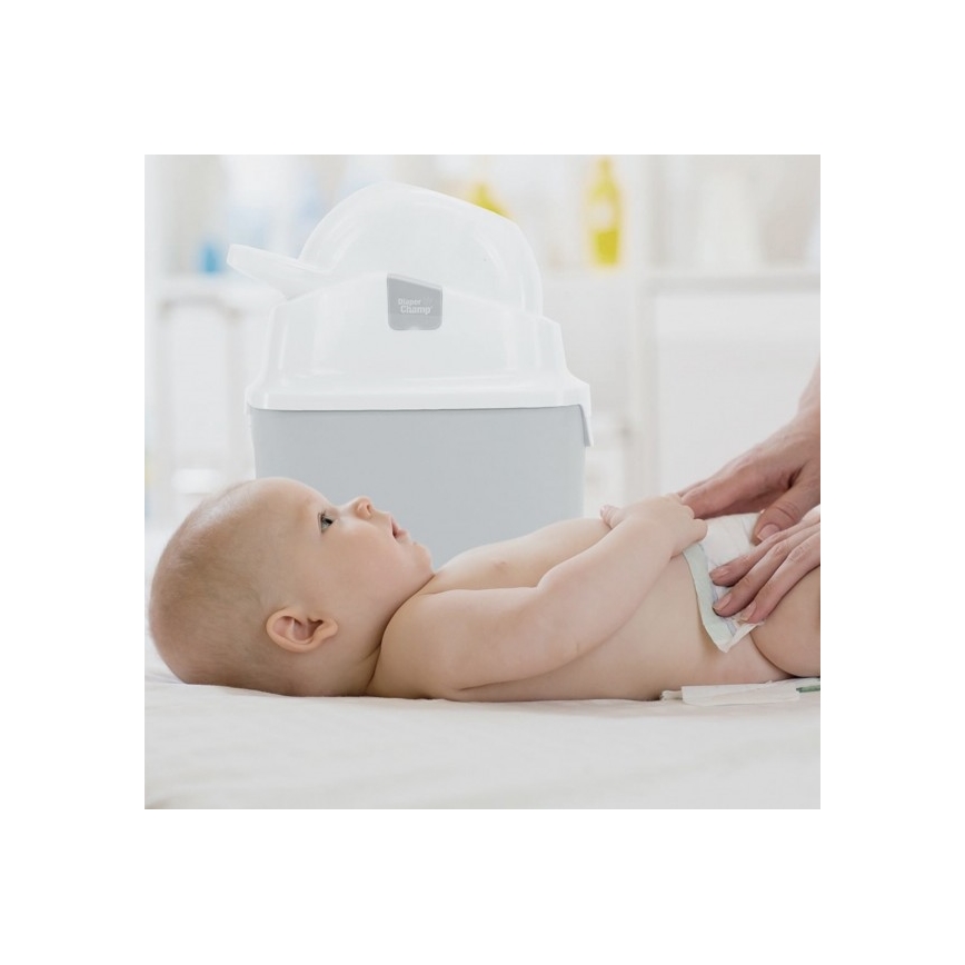 DiaperChamp - Papelera de pañales ONE blanco