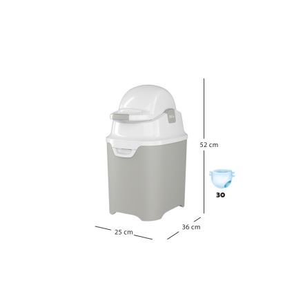 DiaperChamp - Papelera de pañales ONE blanco