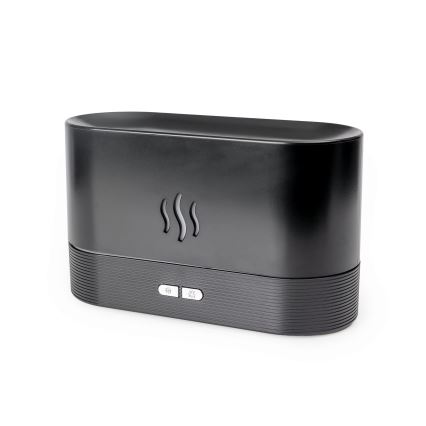 Difusor de aromas y humidificador de aire ultrasónico LED RGB con retroiluminación 180ml negro