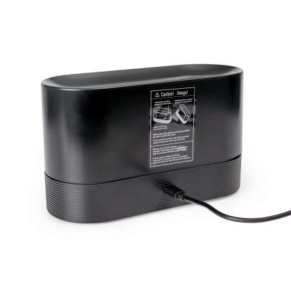 Difusor de aromas y humidificador de aire ultrasónico LED RGB con retroiluminación 180ml negro