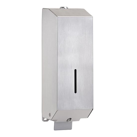 Dispensador de jabón 10x32 cm, acero inoxidable/plateado