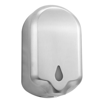 Dispensador de jabón 14x23,5 cm acero inoxidable/plateado/blanco