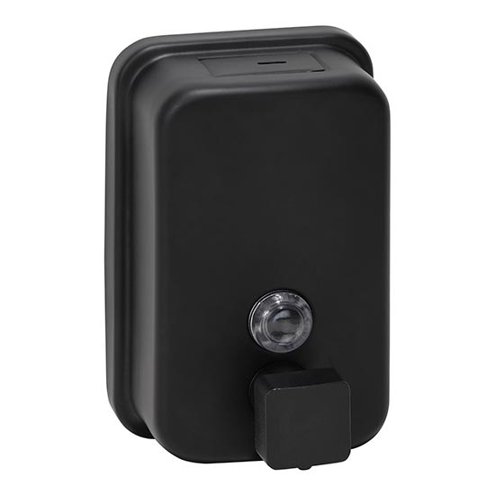 Dispensador de jabón 9,7x15 cm acero inoxidable/negro