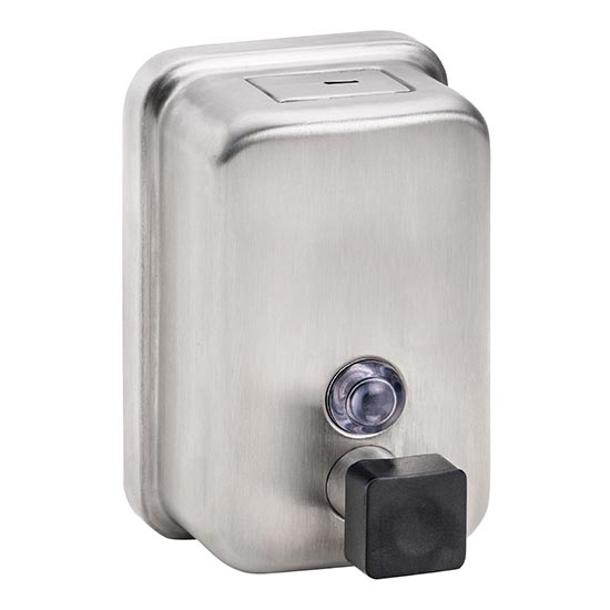 Dispensador de jabón 9,7x15 cm acero inoxidable/plateado