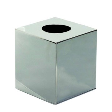 Dispensador de pañuelos 12x13 cm plateado