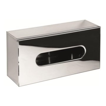Dispensador de pañuelos 25x13 cm acero inoxidable/plateado