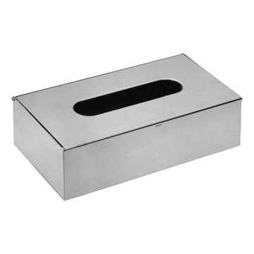 Dispensador de pañuelos de papel en acero inoxidable, cromo mate