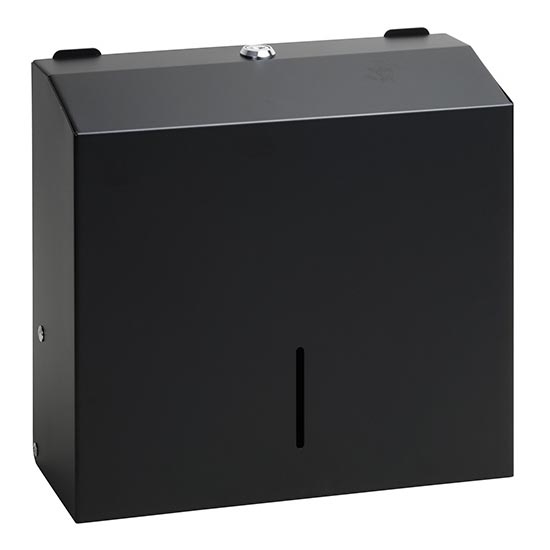 Dispensador de toallas 28 x 24,5 cm, acero inoxidable/negro