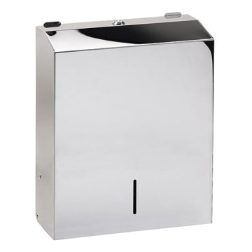 Dispensador de toallas 28x35 cm acero inoxidable/plateado