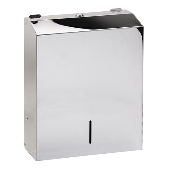 Dispensador de toallas 28x35 cm acero inoxidable/plateado