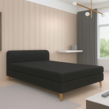 Diván tapizado BRISBANE 110x200 cm negro