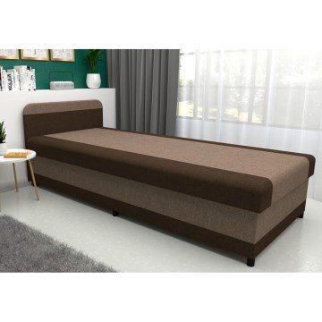 Diván tapizado con espacio de almacenamiento TALI 80x202 cm marrón/beige